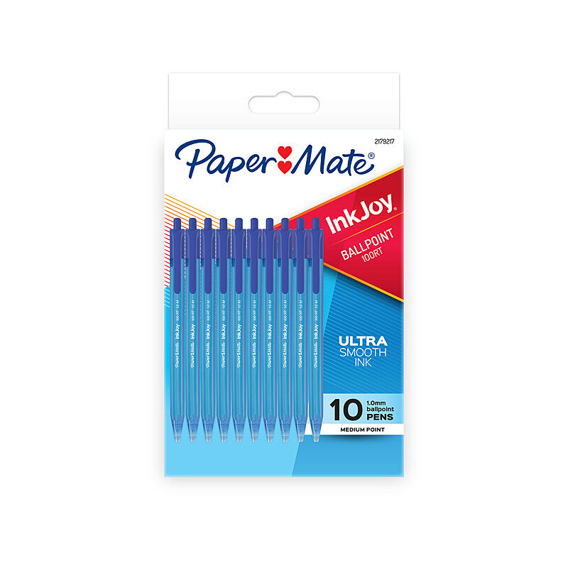 Paper Mate InkJ100RT Ballpoint Blue Pk10R (Box of 12)