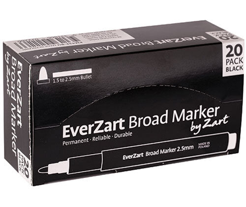 EverZart Broad Marker - Pack of 20