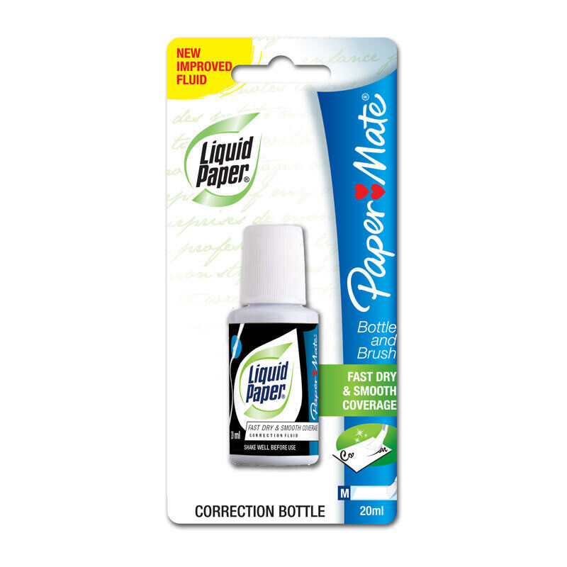 Paper Mate LP Correct Fluid 20ml (Box of 12)