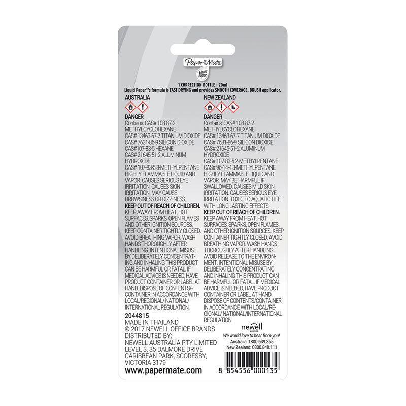 Paper Mate LP Correct Fluid 20ml (Box of 12)