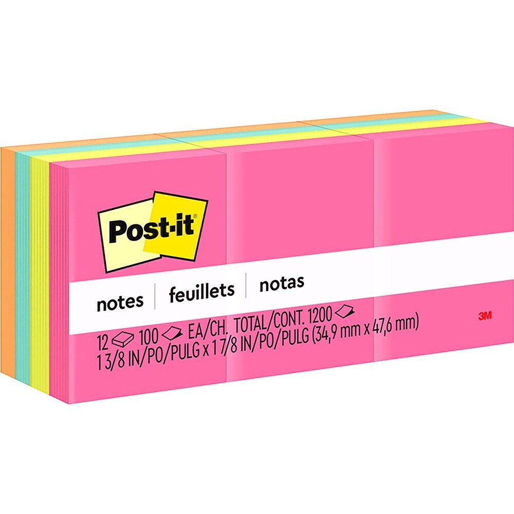 Post-It Notes - Cape Town Collection: 34.9mm x 47.6mm (Pack of 12)