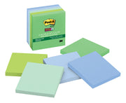 Post-It Recycled Notes Super Sticky - Bora Bora Collection: 76 x 76mm (Pack of 5)