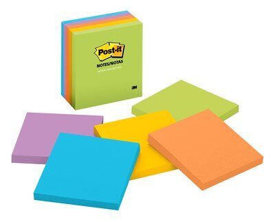 Post-it Notes Ultra Colours: 76 x 76mm (5 Pack)