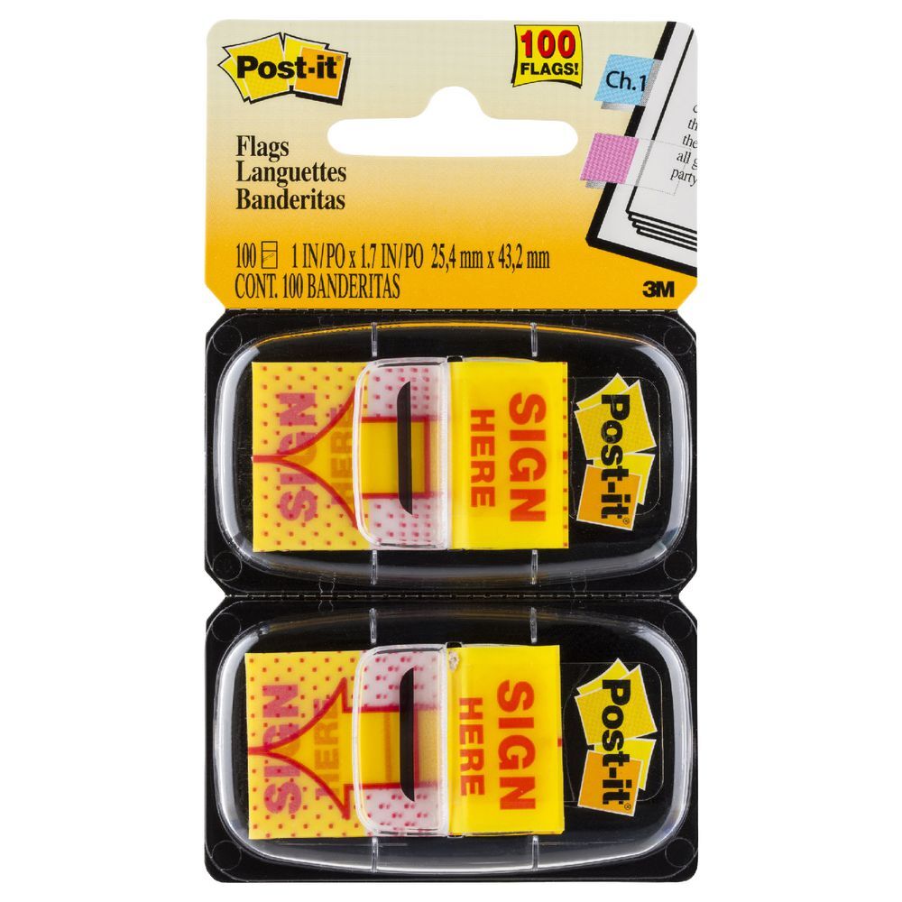 Post-It Flags - Sign Here (Pack of 2)