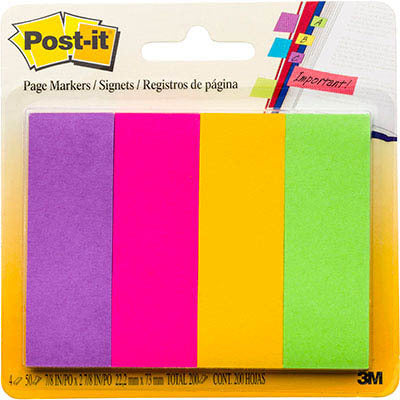 Post-It Page Markers - 671-4AU: Ultra 4-Colours