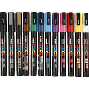POSCA Paint Marker PC-3M Fine Bullet Tip 0.9-1.3mm - Assorted (Box of 12)