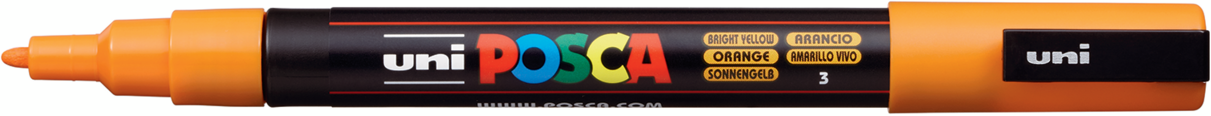 POSCA Paint Marker PC-3M Fine Bullet Tip 0.9-1.3mm - Bright Yellow/Orange