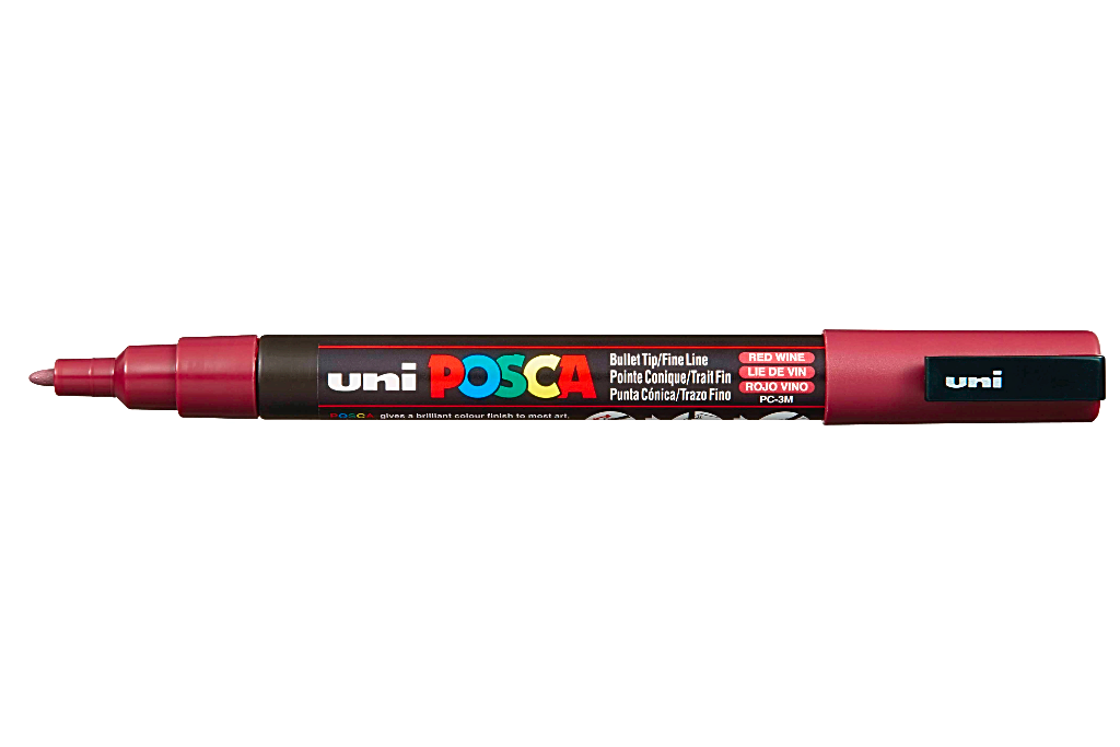 POSCA Paint Marker PC-3M Fine Bullet Tip 0.9-1.3mm - Wine