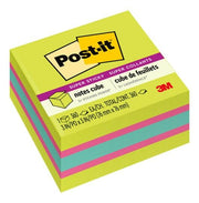Post-It Notes Super Sticky - 76x76mm Cube (2027-SSGFA): Neon Green Mix (360 Sheet)