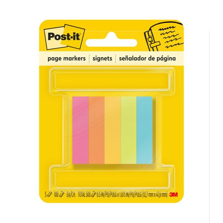 Post-It Page Markers 670 - (5AN/5) Assorted Neon