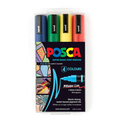 Posca PC5BR Paint Mrkr Assorted - Pack of 4