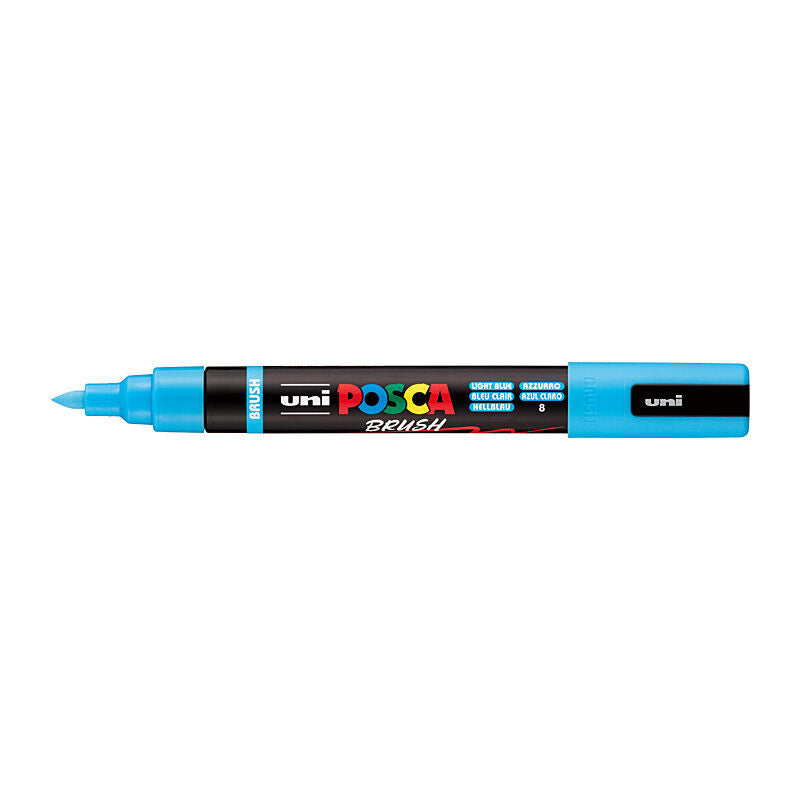 Posca Medium Brush Tip Lt Blue
