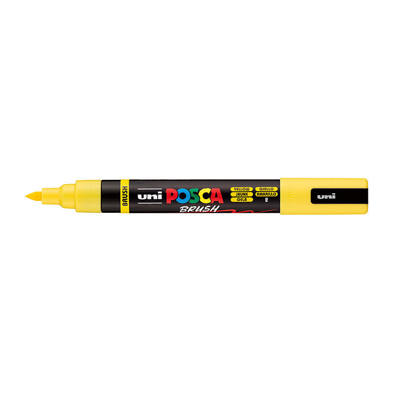 Posca Medium Brush Tip Yellow