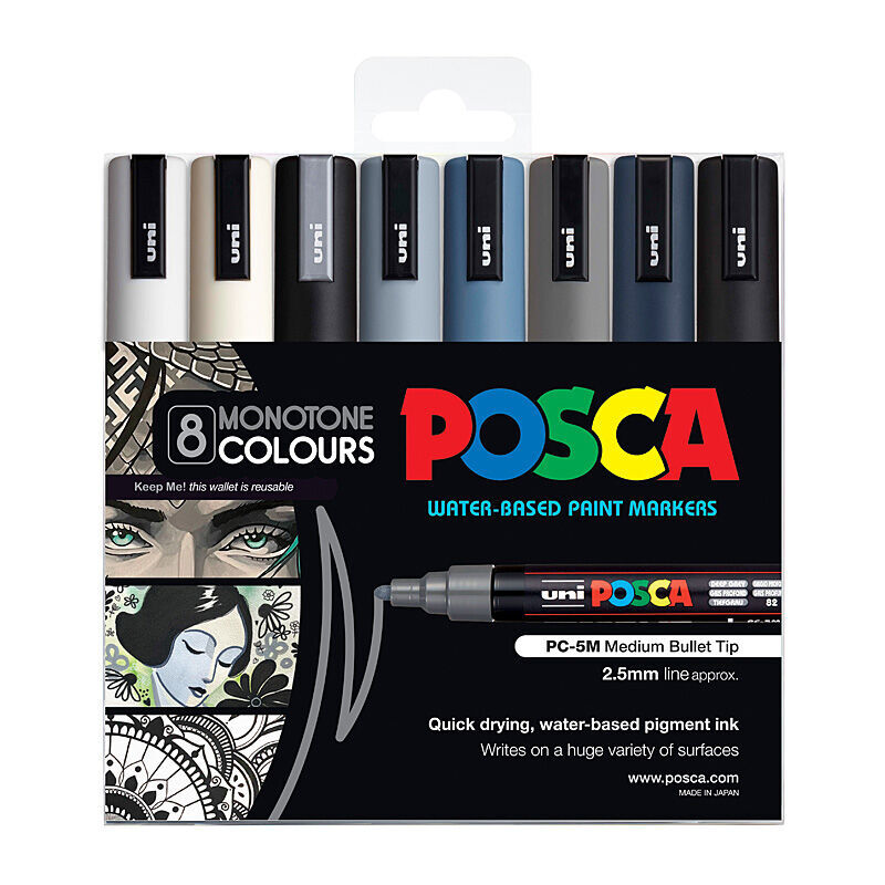 Posca PC-5M Medium Bullet Mono (Pack of 8)