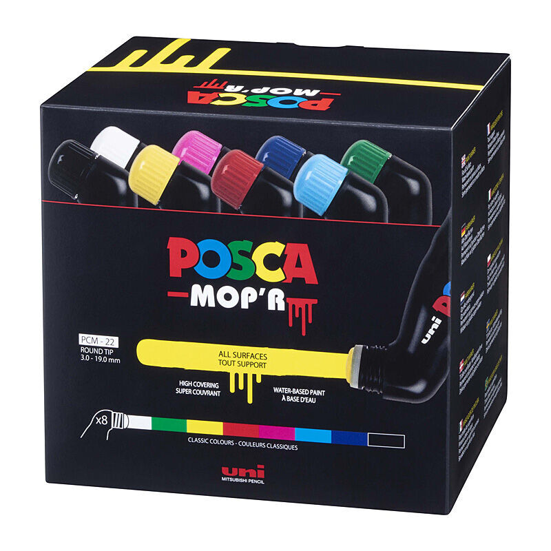 Posca PC-M22 Mopr Rnd - Assorted (Pack of 8)