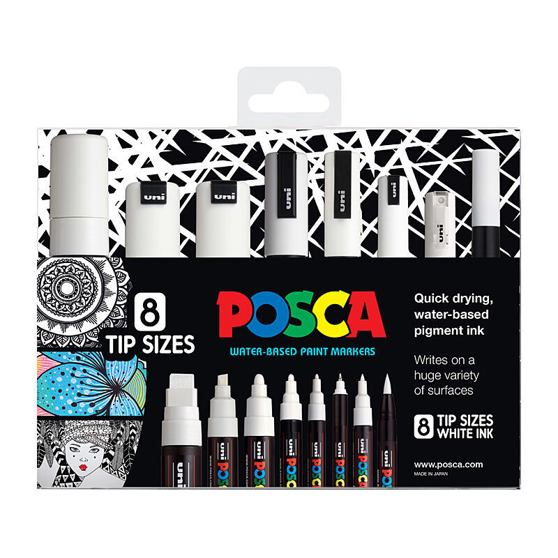 Posca One Ea Tip Size - White (Pack of 8)