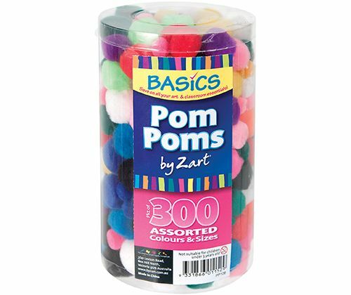 Basics - Pom Poms: Assorted Colours (Pack of 300)