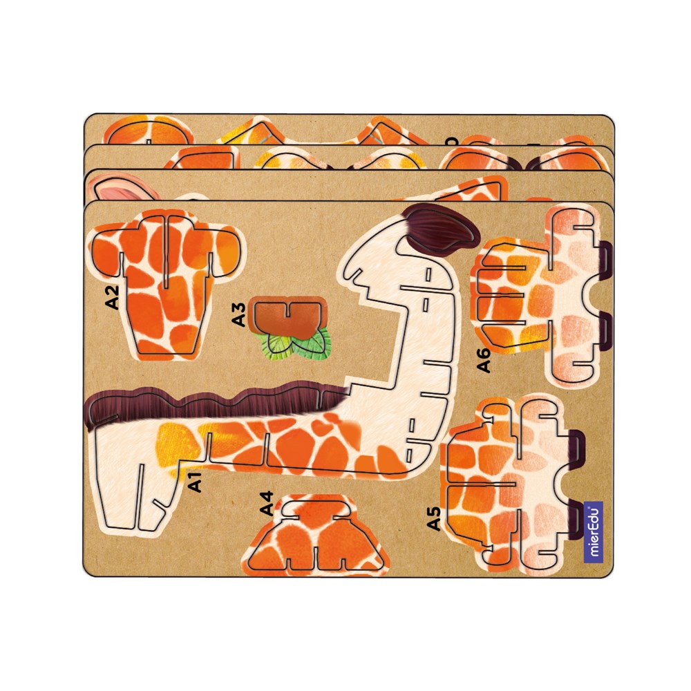 mierEdu Build n Sound 3D Puzzle - Giraffe - view 2