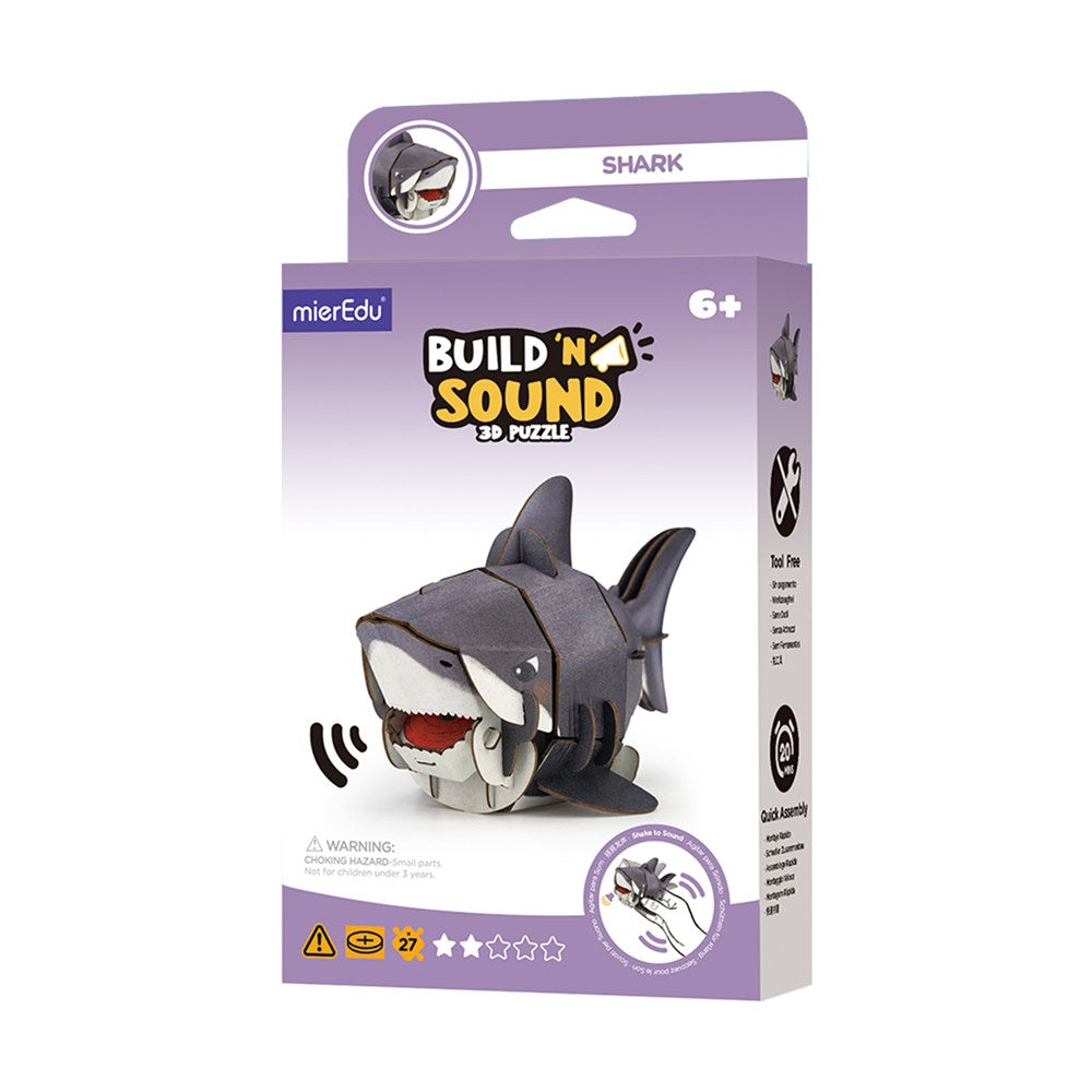 mierEdu Build n Sound 3D Puzzle - Shark