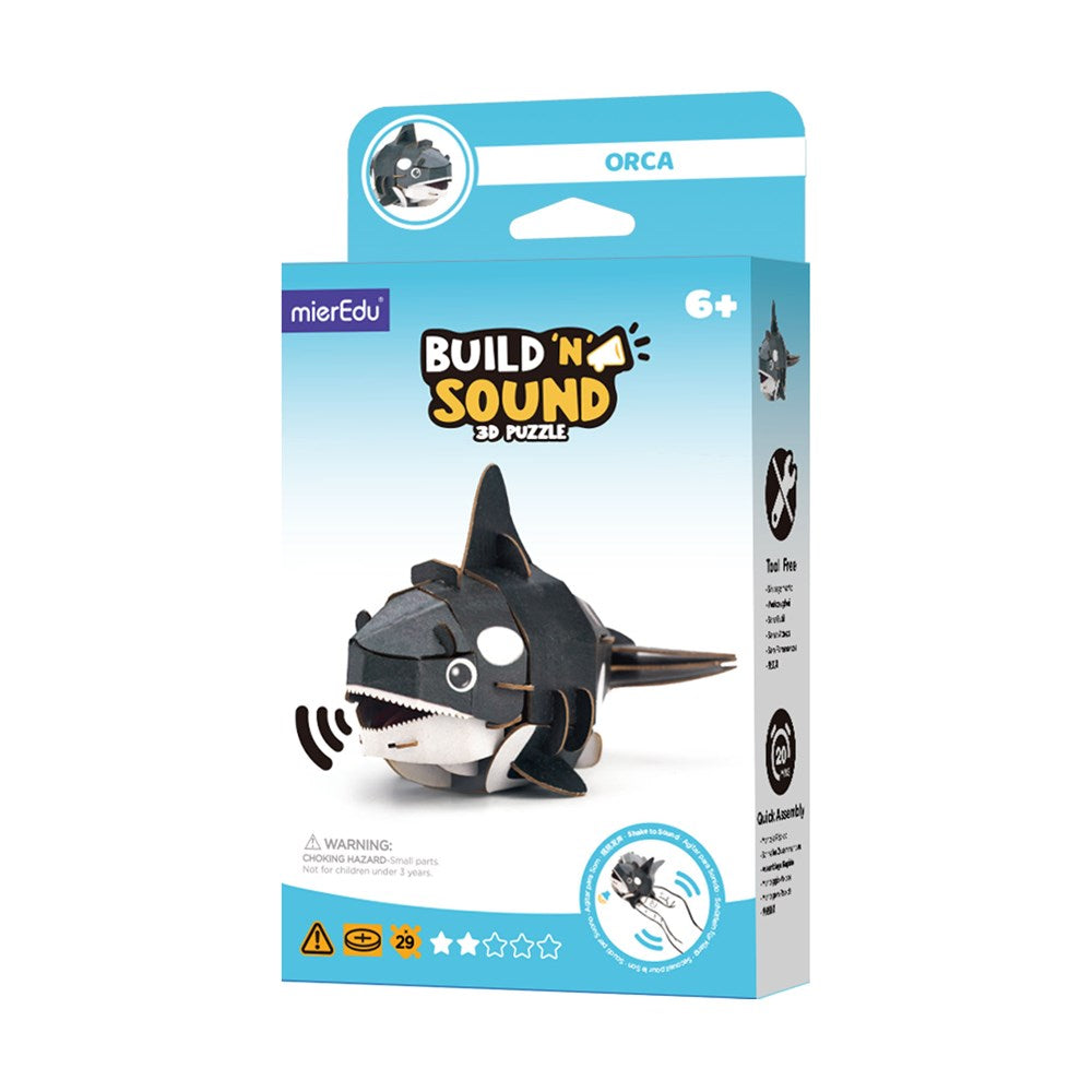 mierEdu Build n Sound 3D Puzzle - Orca