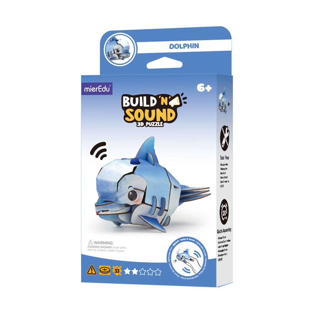 mierEdu Build n Sound 3D Puzzle - Dolphin
