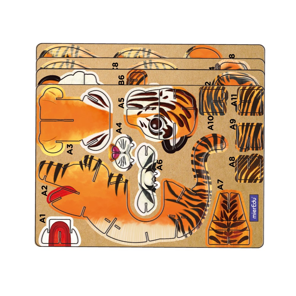 mierEdu Build n Sound 3D Puzzle - Tiger - view 2