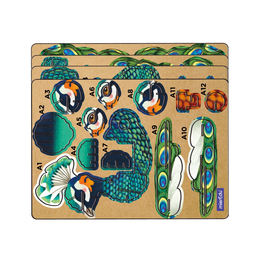 mierEdu Build n Sound 3D Puzzle - Peacock - view 2