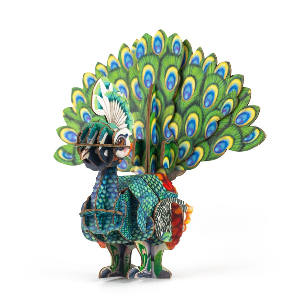 mierEdu Build n Sound 3D Puzzle - Peacock - view 3