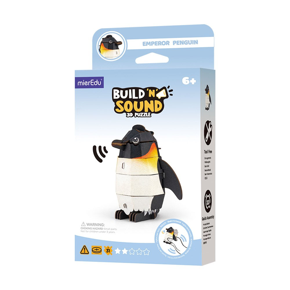 mierEdu Build n Sound 3D Puzzle - Emperor Penguin