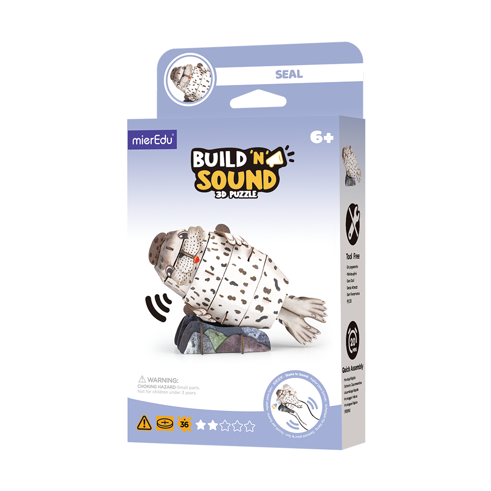 mierEdu Build n Sound 3D Puzzle - Seal
