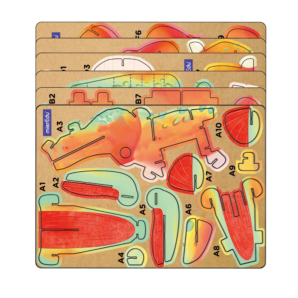 mierEdu Build n Sound 3D Puzzle - Tyrannosaurus Rex - view 2