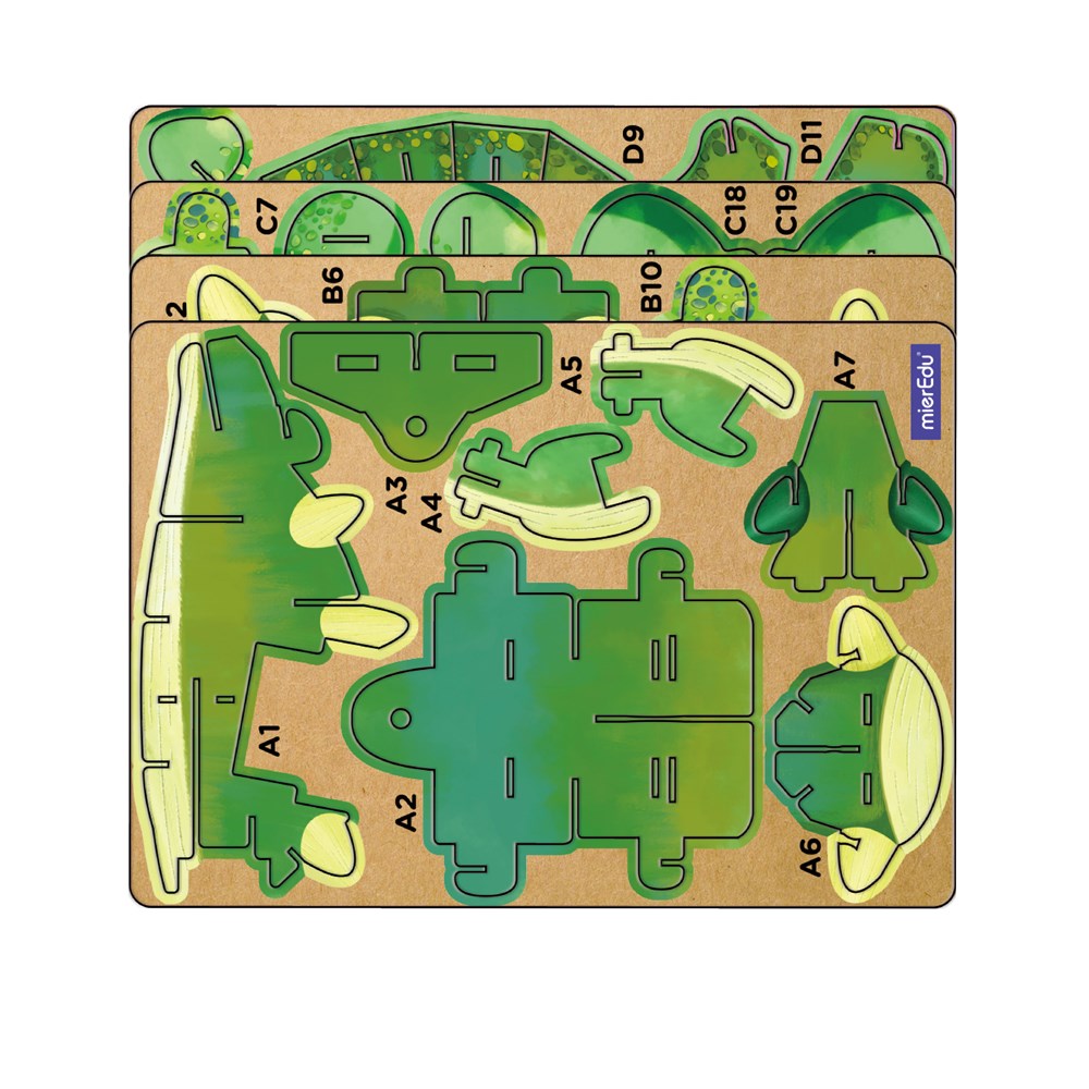 mierEdu Build n Sound 3D Puzzle - Ankylosaurus - view 2