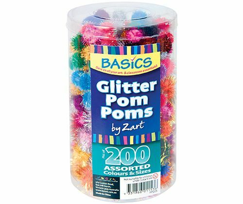 Basics - Pom Poms: Glitter (Pack of 200)