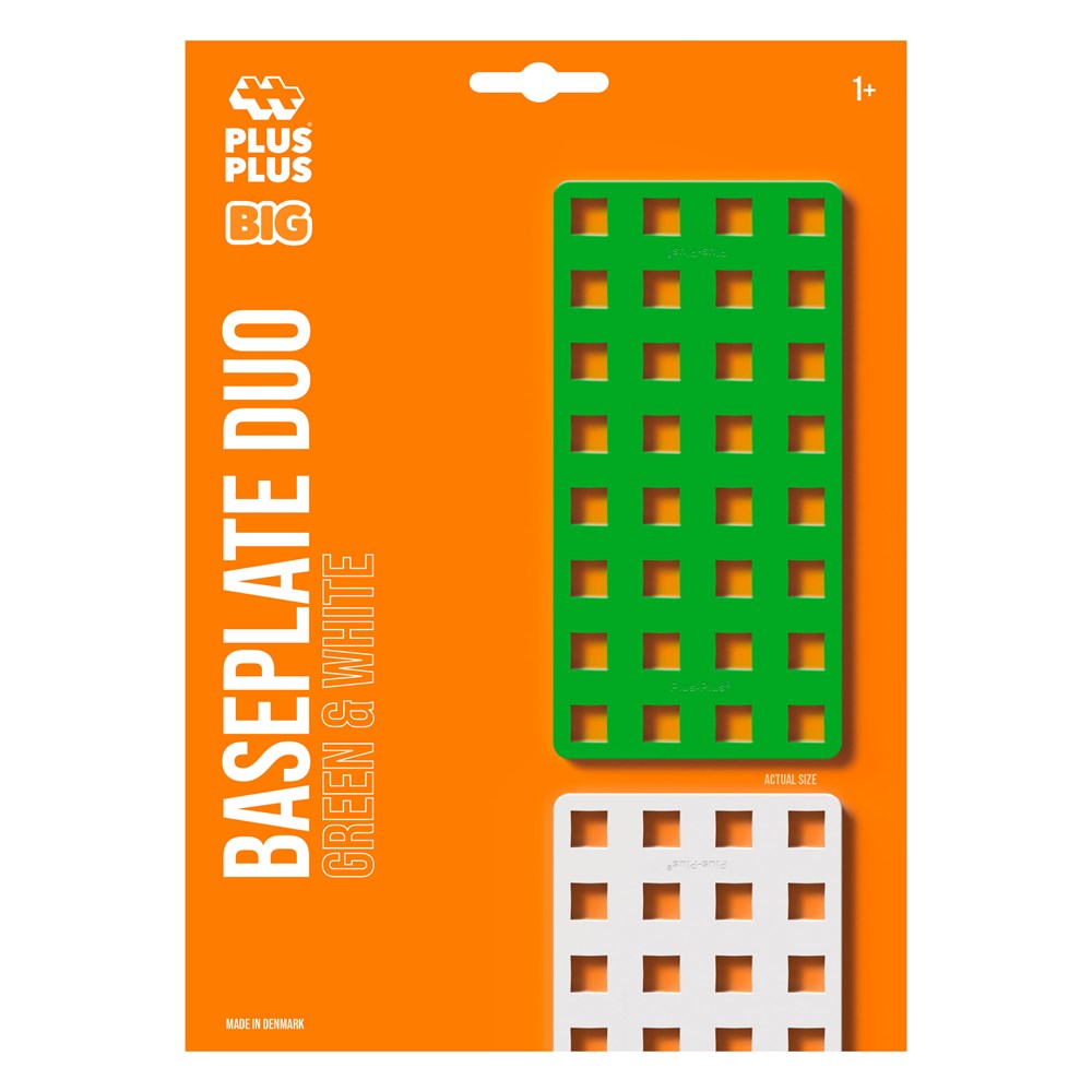 Plus-Plus BIG Baseplate - White & Green