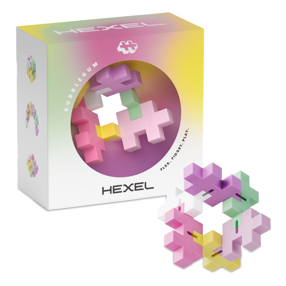 Plus-Plus Hexel Fidget Toy - Bubblegum