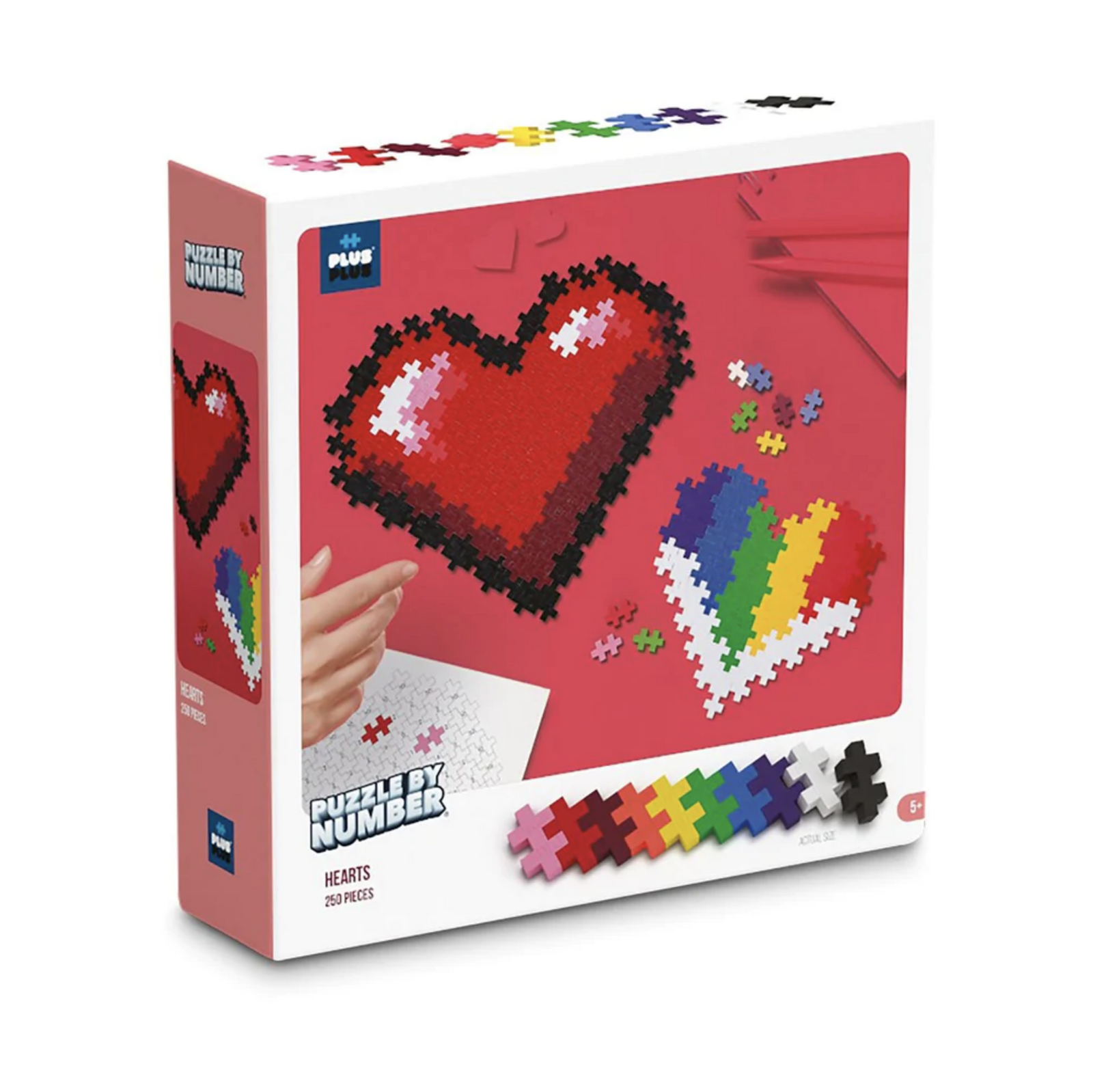 Plus-Plus - Puzzle by Number: Heart (250 pcs)