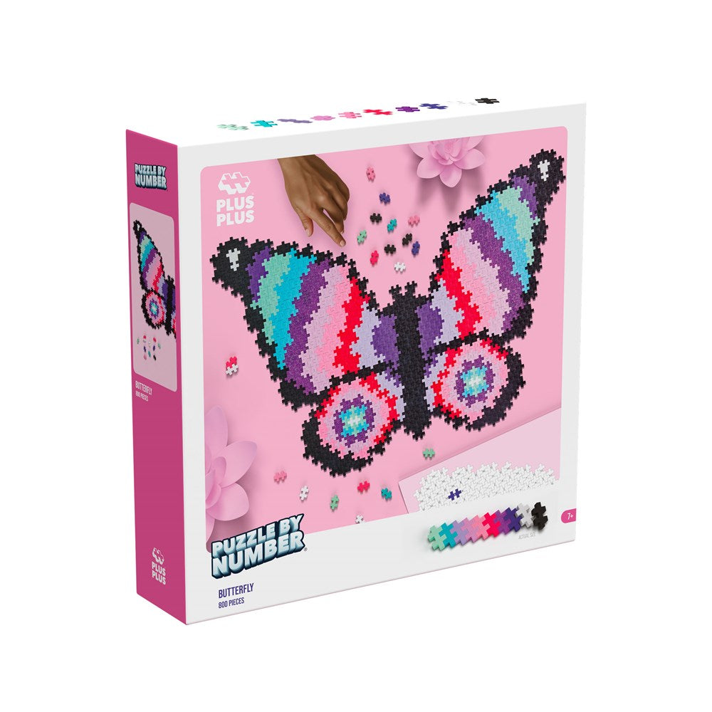 Plus-Plus Puzzle by Number - Butterfly 800pcs