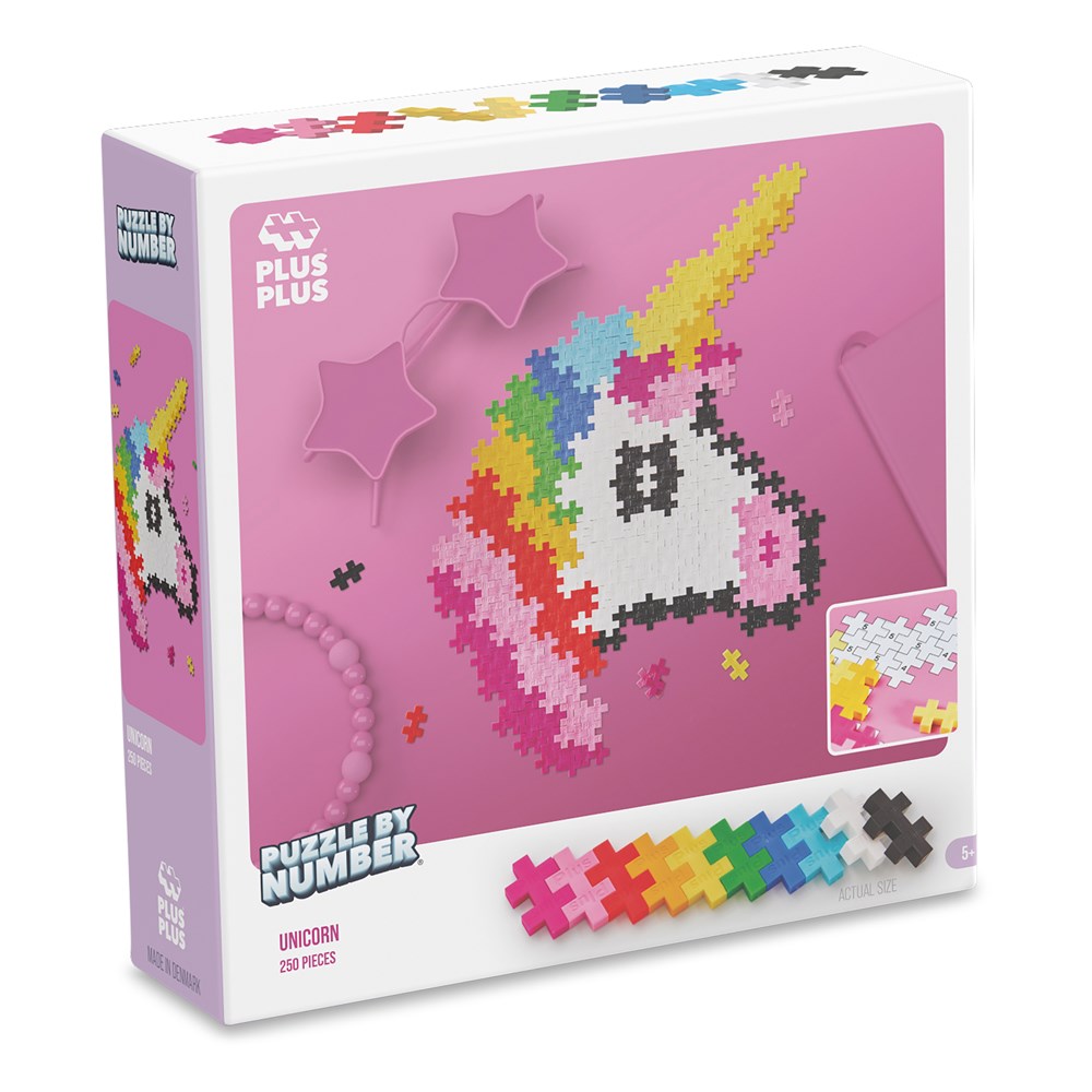 Plus-Plus Puzzle by Number - Unicorn 250pcs