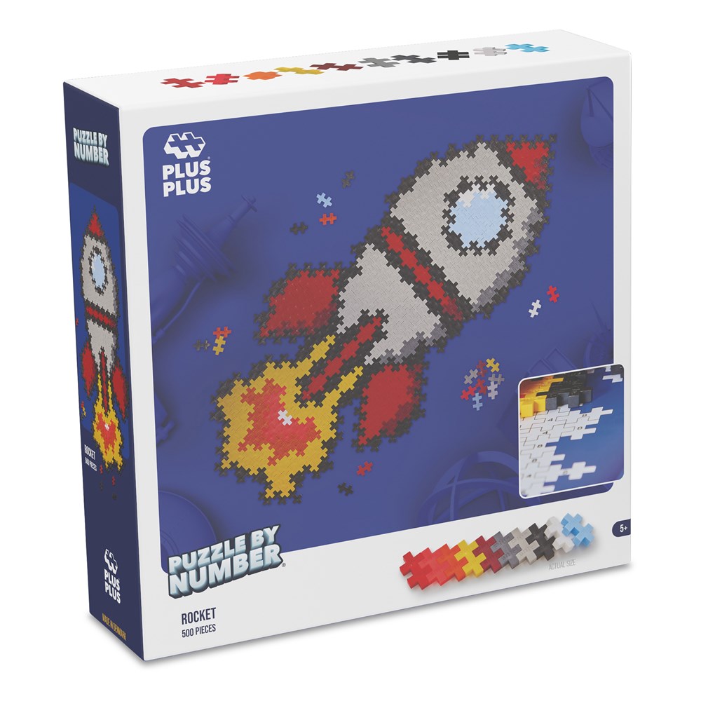 Plus-Plus Puzzle by Number - Rocket 500pcs
