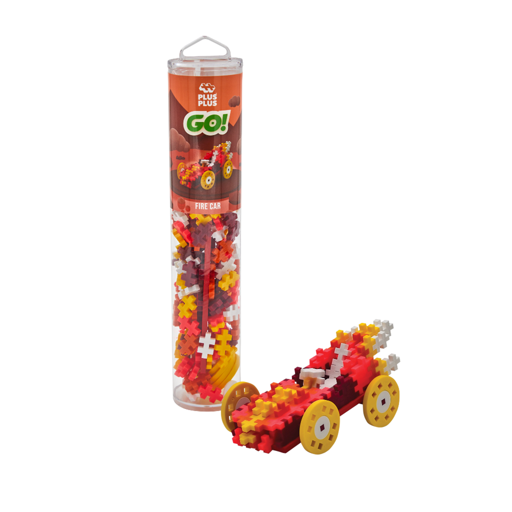 Plus-Plus Colour Cars - Fire - 200 pcs Tube