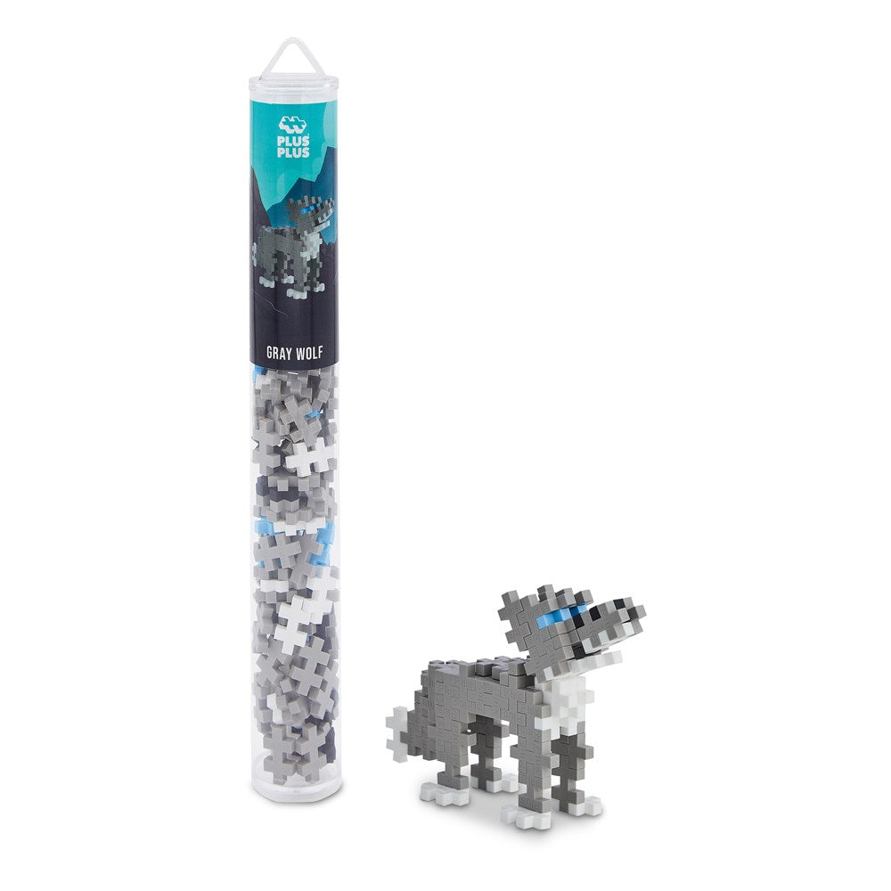 Plus-Plus Grey Wolf - 100 pcs Tube