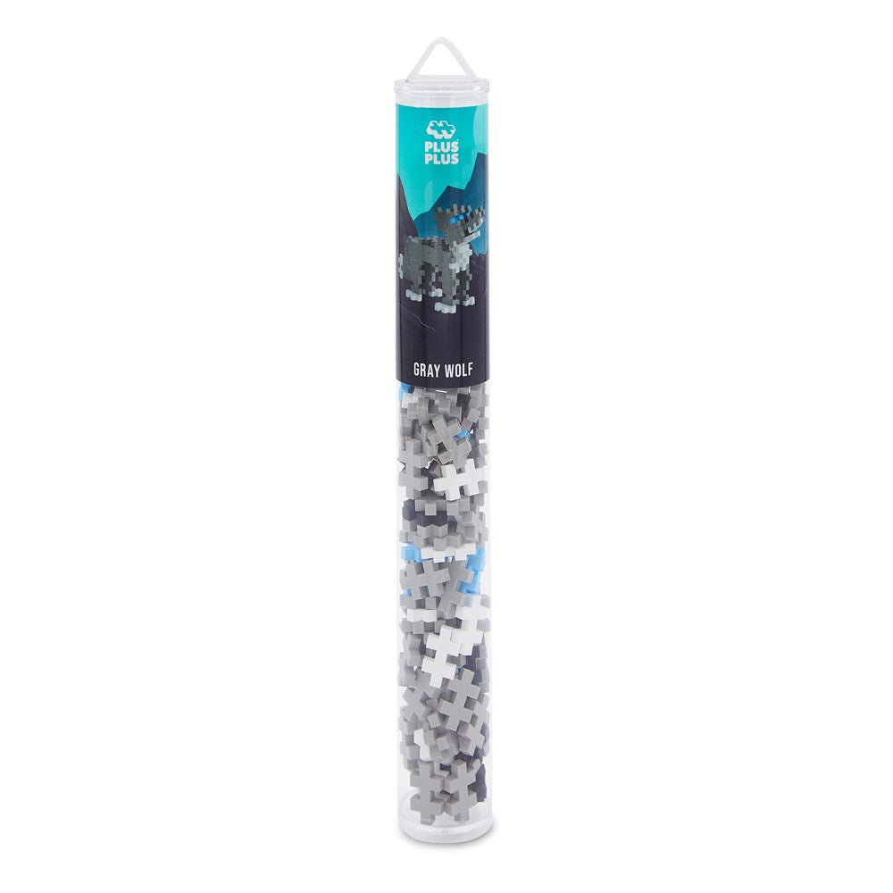 Plus-Plus Grey Wolf - 100 pcs Tube - view 3
