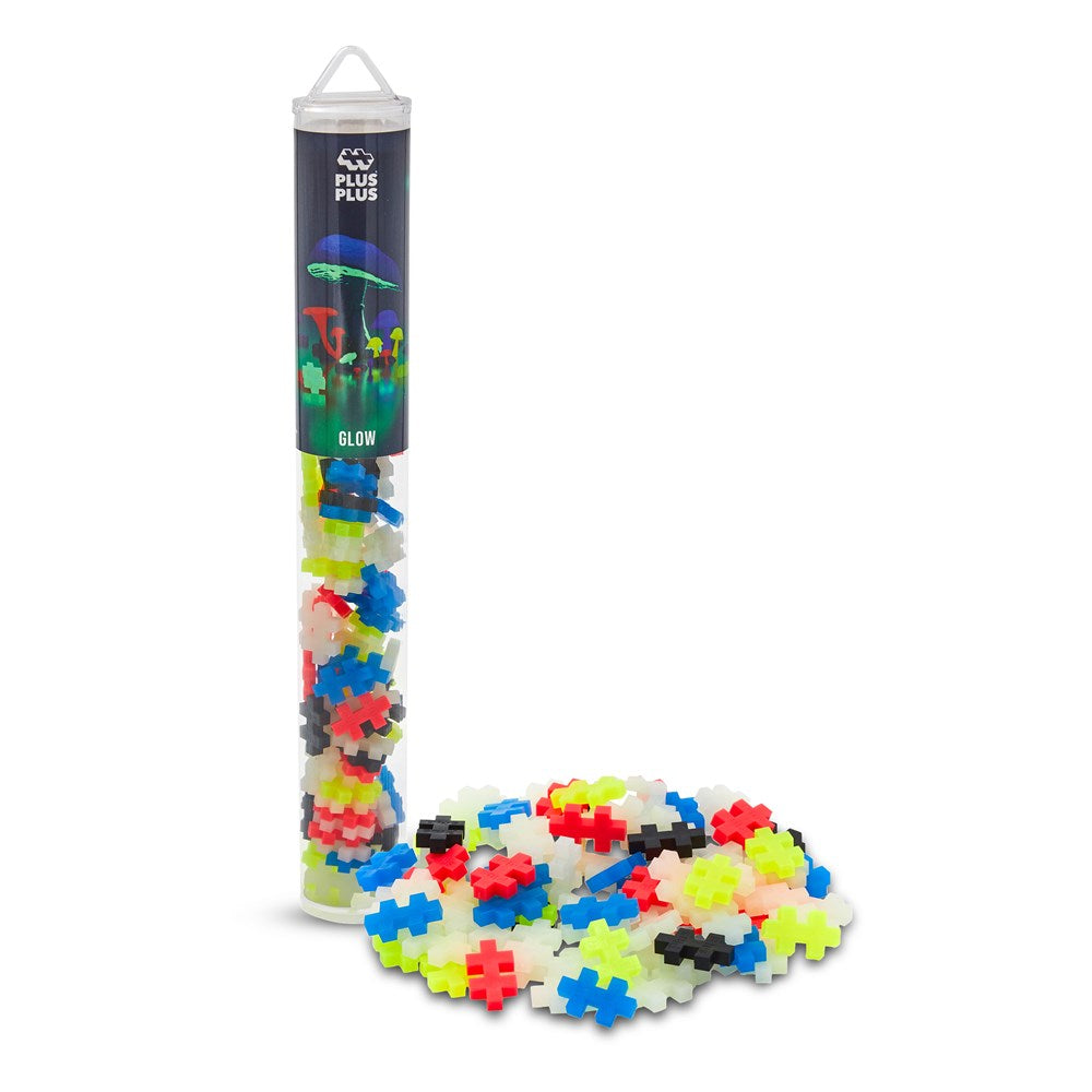 Plus-Plus Glow in the Dark Mix - 100 pcs Tube