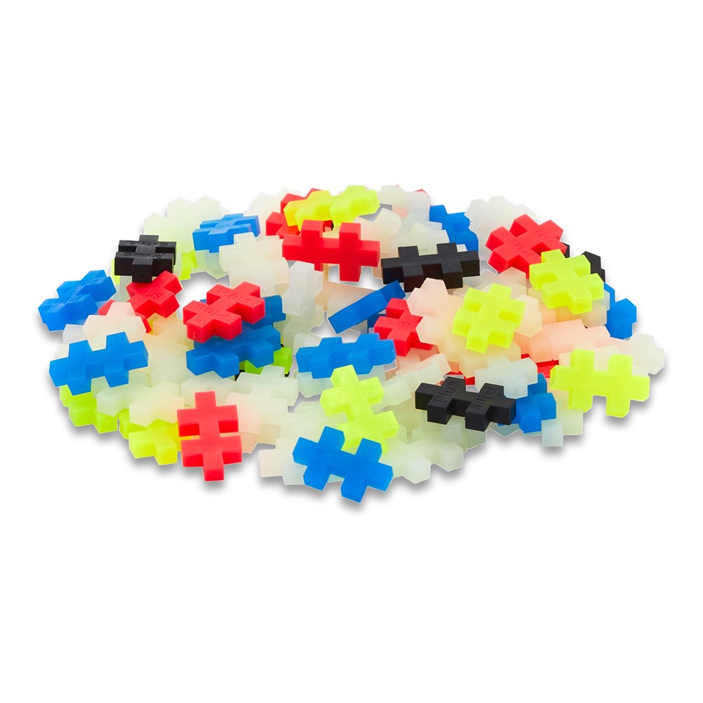Plus-Plus Glow in the Dark Mix - 100 pcs Tube - view 2