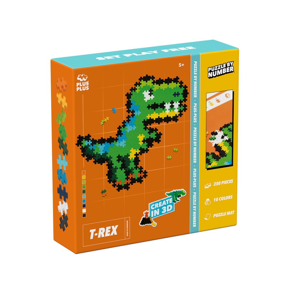 Plus-Plus Puzzle By Number - T-Rex - 250pcs