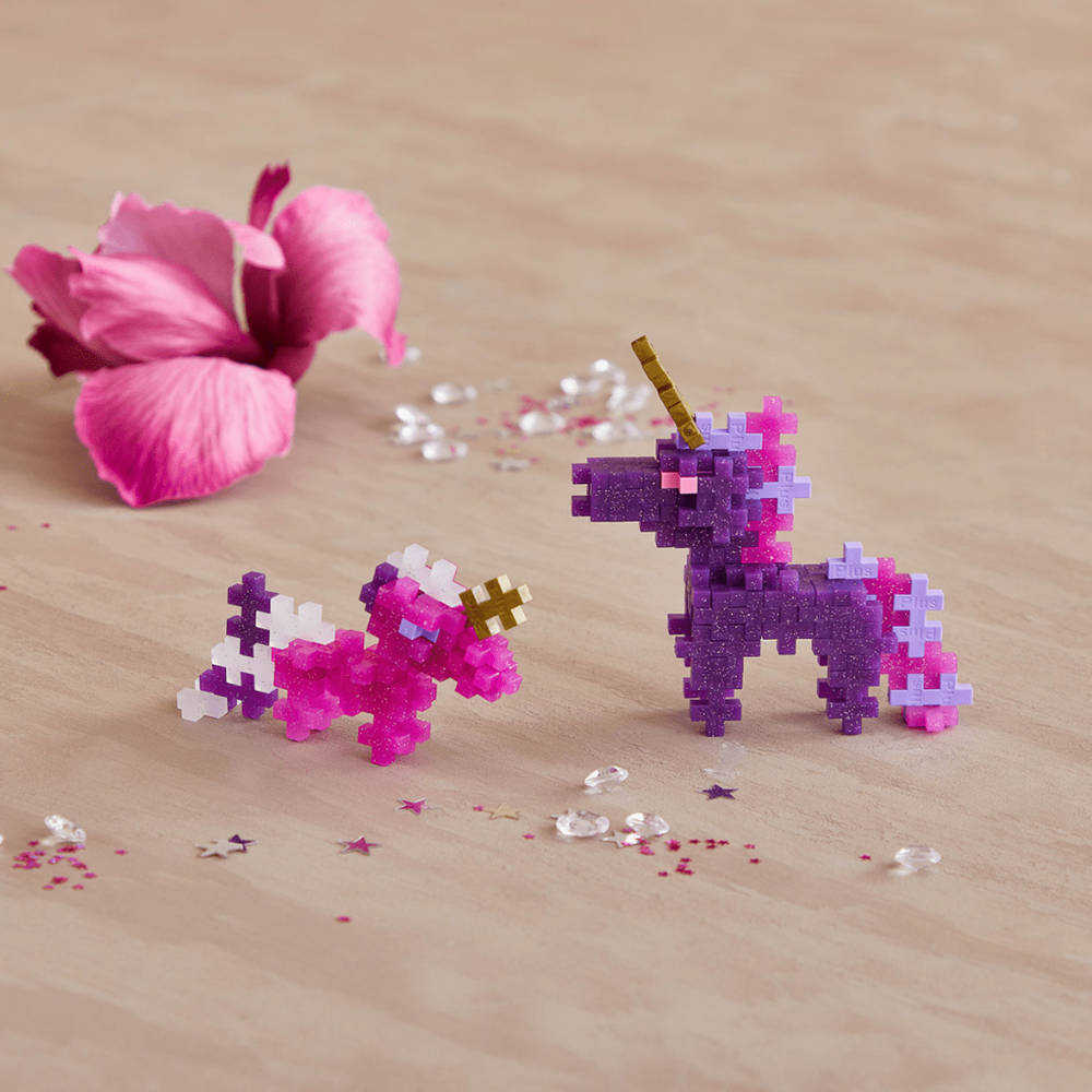 Plus-Plus Glitter Unicorns - 100 pcs Tube - view 2