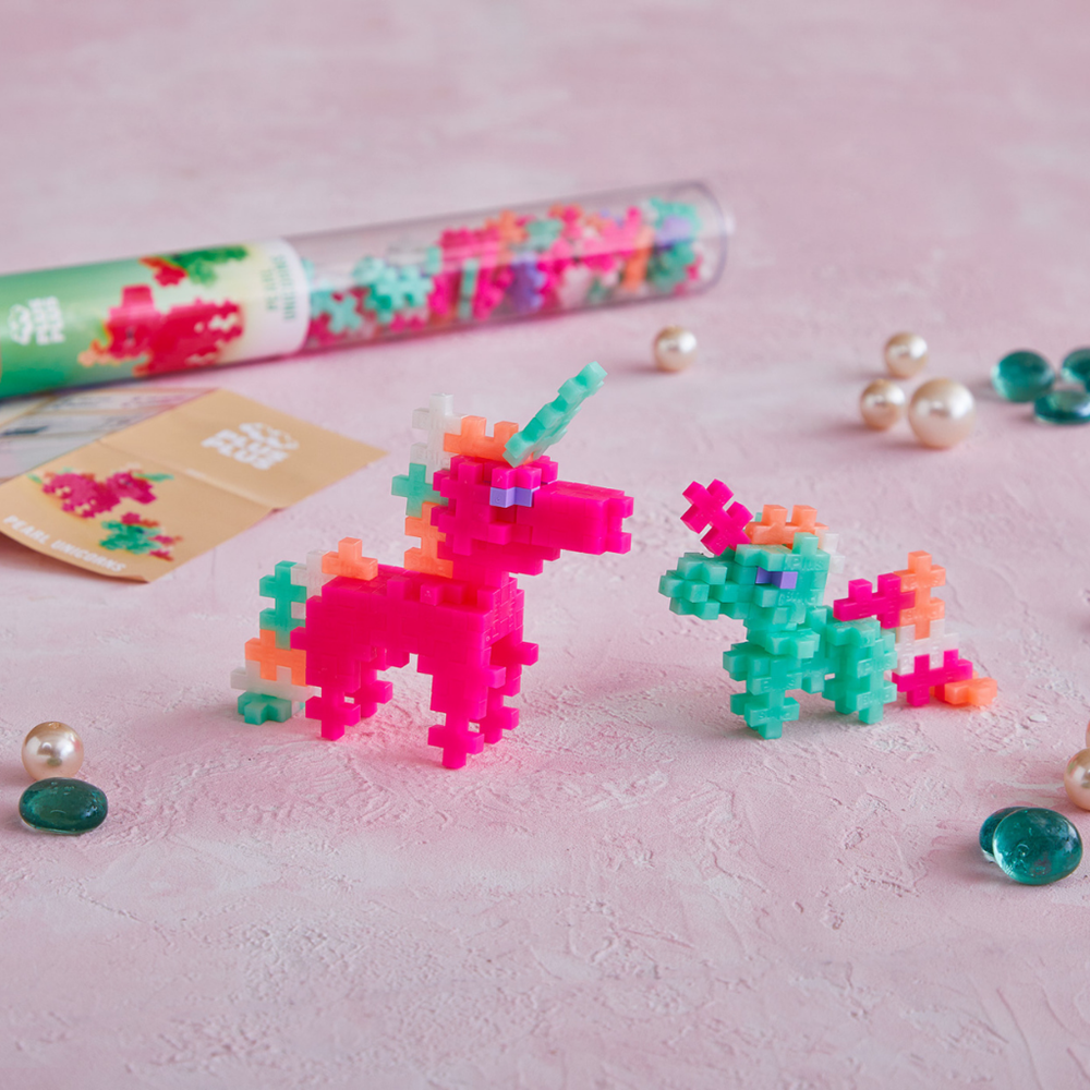 Plus-Plus Pearl Unicorns - 100 pcs Tube - view 3