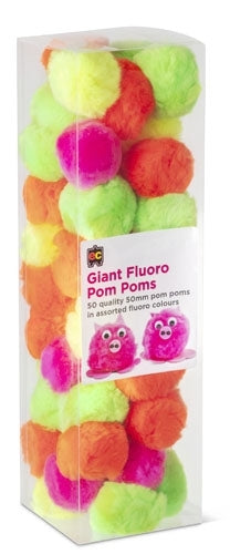 Pom Poms - Pack of 50: Fluoro (50mm)