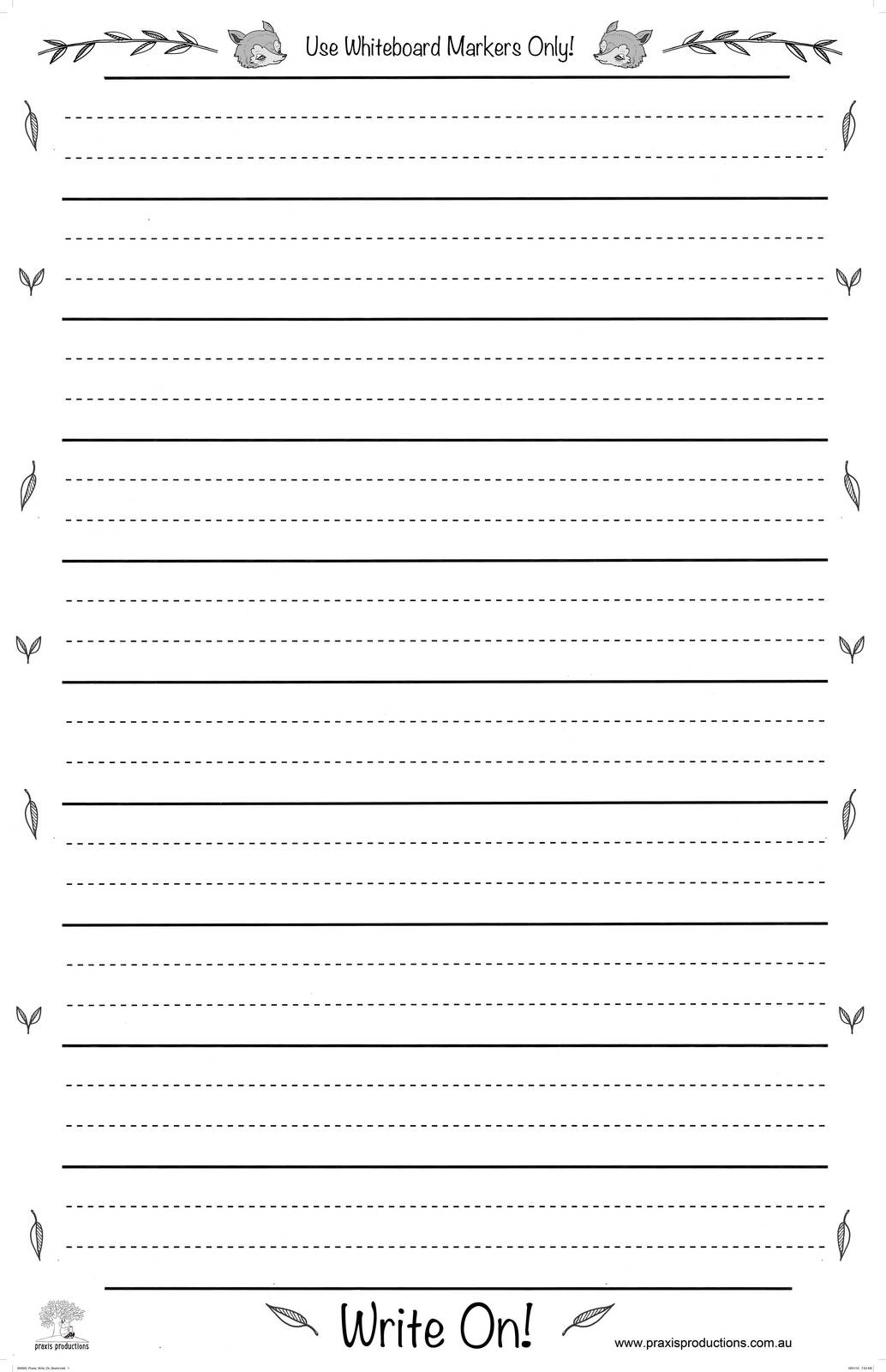 Write On - Large Laminated Dotted Thirds Chart