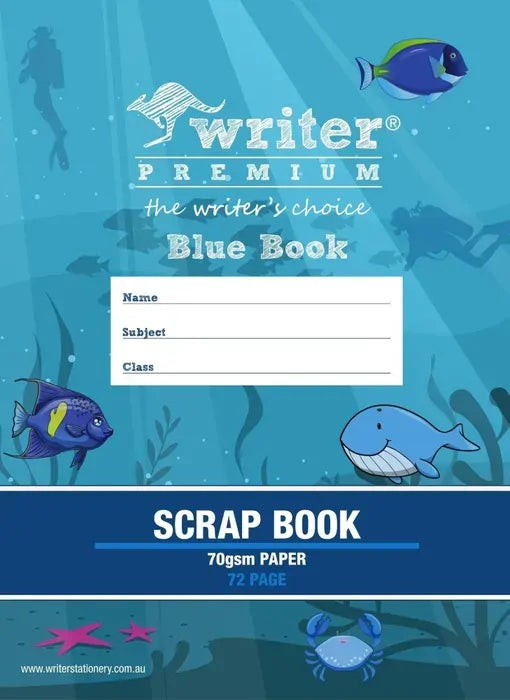 Writer Premium Scrapbook - 330x240mm Blue Book 70gsm 72 Pages (Single)